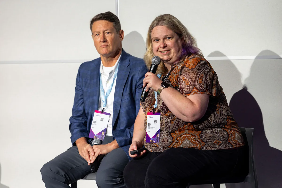 Crys Black speaking on the AI for Fractionals session at Pavilion GTM2026 in New York